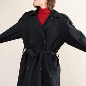 Vintage London Fog Black Trench Coat